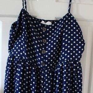 Forever 21 + Polka Dot Romper, NWOT (Size 2X)